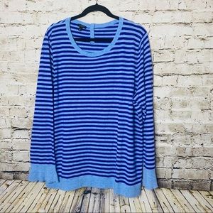 Talbots Striped Lambswool Sweater Plus 2X